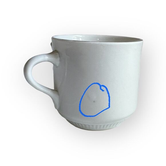 Antique Vtg Made in Germany Porcelain Embossed Floral "Love the Giver" Mug, Cup - Picture 12 of 13